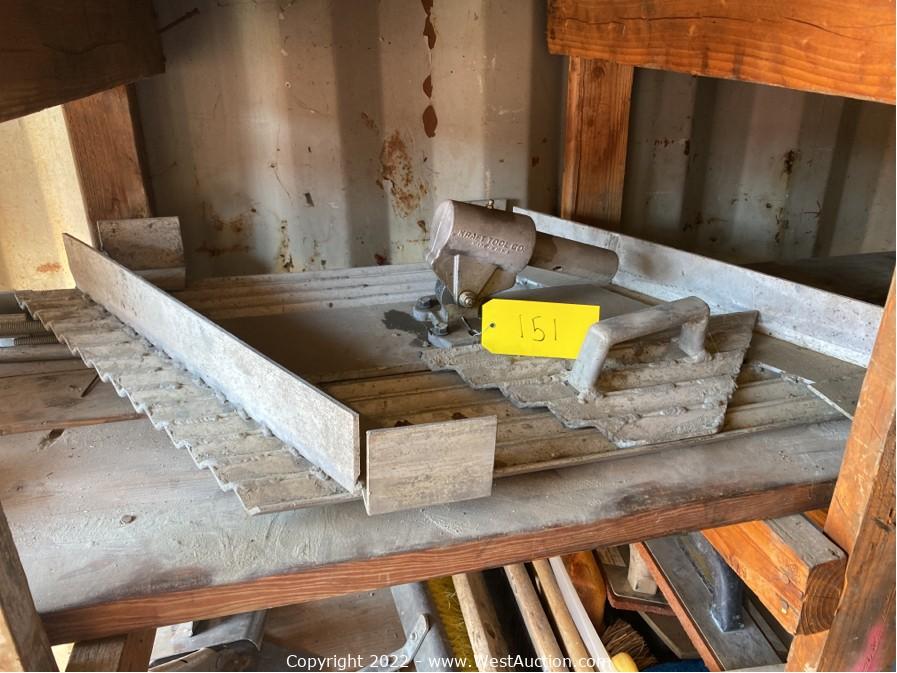 West Auctions Auction Surplus Auction of Construction Supplies and