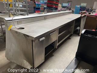 14’ Stainless Steel Prep Station With Outlets 