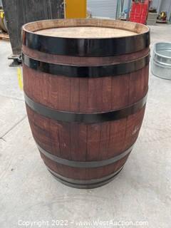 3' Wine Barrel With Handles