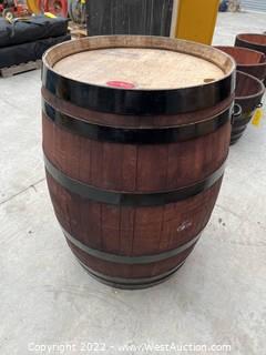 3' Wine Barrel With Handles 
