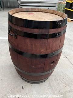 3' Wine Barrel With Handles 