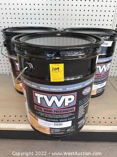 (3 Count) TWP 1511 Wood Preservative Stain, California Redwood, 5 Gallon