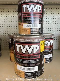 (4 Count) TWP 1503 Wood Preservative Stain, Dark Wood, 1 Gallon