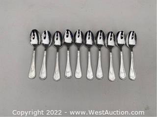 (5) Sets Of (10) Silverware Spoons 