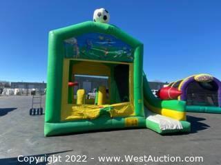 Sport Combo Jumper with Bounce Area, Obstacles, Climber, Slide and Basketball Hoops