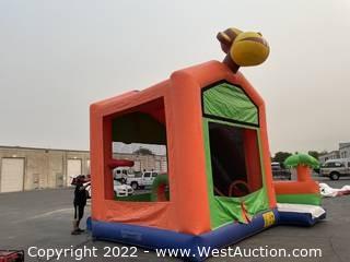 Monkey Combo with Slide, Obstacles, and Basket Ball Hoop