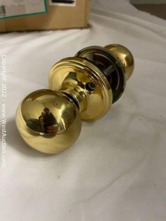 (24) Count Copper Creek BK2020 Ball Style Passage Door Knob - Polished Brass