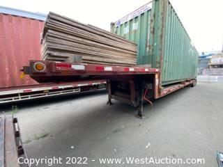 1995 Trail King Drop Deck Extendable Flatbed Trailer