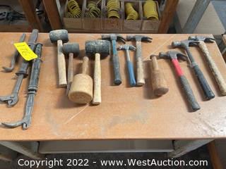 Assorted Hammers, Tuber Mallets, and Nail Pullers