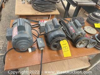 (3) Dayton Ac Motors and Attachments