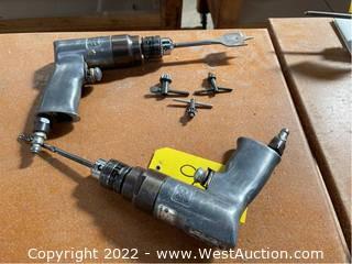 (2) Ingersoll Rand 1/2” Variable Speed Pneumatic Drills