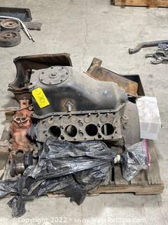 Bulk Lot: Ford Flathead Engine Block And More