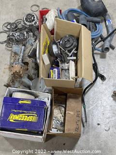 Assorted Car Parts: Alternator, Fuel Injector, Exhaust Pipes And More