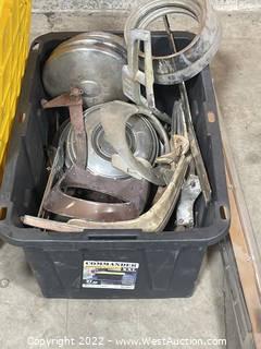Bin Of Assorted Ford Car Parts