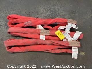 (3) Polyester Rigging Slings - 26,400lb Capacity