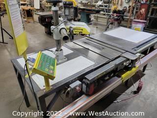 Sawstop CB 73480 with Tigerstop Positioner and Maggi Feeder