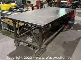 Welding Table  solid 1.75" Thick  48" X 96" X 37"
