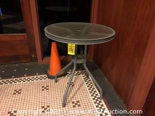 Table With Traffic Cone