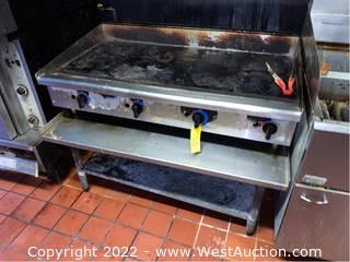 4-Burner Flat Top Grill With Stand