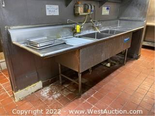 3-Basin Stainless Steel Sink