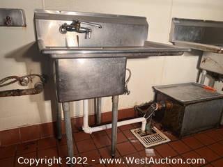 Single Basin Steel Sink with Station 