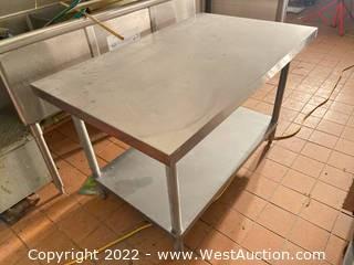 Stainless Steel Prep Table 