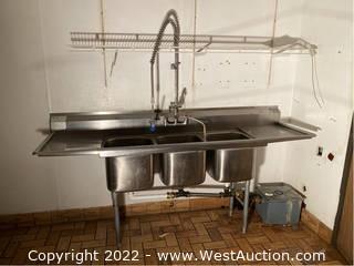 Eagle Sinks 3-Basin Stainless Steel Sink