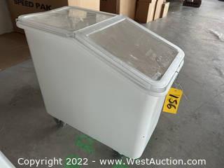 27 Gallon IBS27 Rolling Cambro with Scoop and (2) Containers 