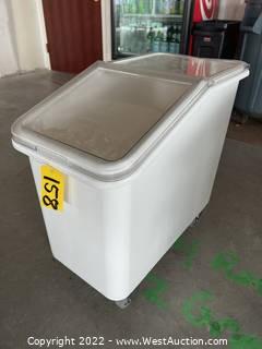 27-Gallon IBS27 Rolling Cambro with Scoop and Contents 