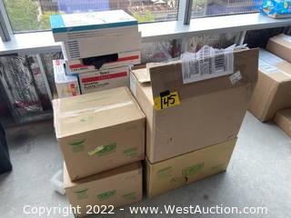 Bulk Lot: Assorted Kitchen Supplies: Patty Paper, Can Liners, Lids and More