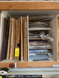Contents of Shelf: Assorted Engraving Materials