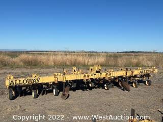 3 Row Alloway 2040 Adjustable Row Crop Cultivator with (6) Tunnels - 21'