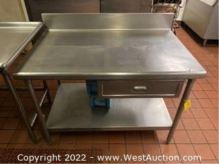 Stainless Steel Table with Drawer