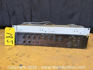 TOA 900 Series 2 Amplifier A-912MK2 & RTS Systems 444 Dual Buffer Amplifier 