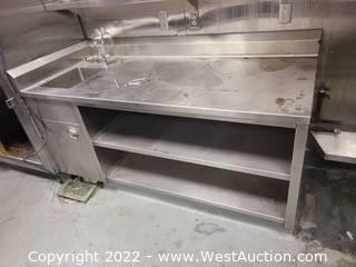 Stainless Steel Sink with Shelving
