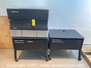 2015 Stratasys Object30 V3 3D Printer With (2) Storage Cabinets And Accessories 