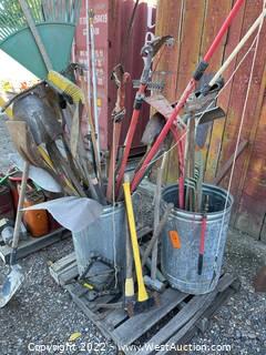 Pallet of Landscaping Tools