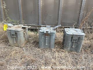 (3) WW2 Era Ammo Containers 
