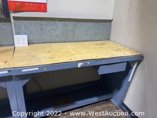 Workbench Table with attached outlet