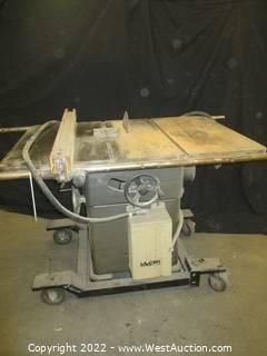 Table Saw on Heavy Duty Base with Casters
