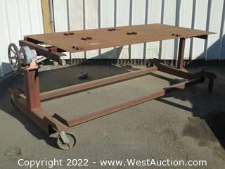 Welding Table on Casters with Swivel Mount