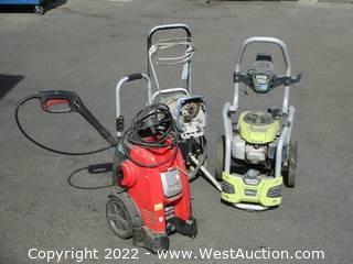 (2) Pressure Washers and (1) Paint Mixer (for parts/repair)