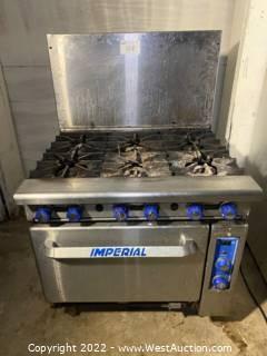Imperial Six-Burner Gas Stove Convectional Oven