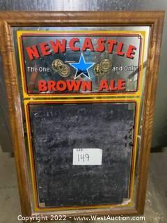 Newcastle Brown Ale Mirror with Chalk Board