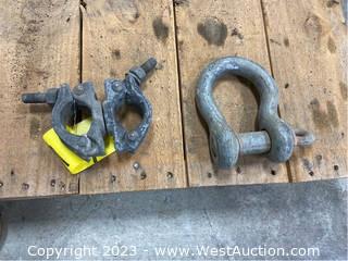 (1) 1” Rigging Shackle and Miniature Clamps
