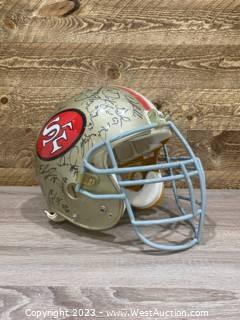 1994/1995 Authentic San Francisco 49ers Autographed Helmet Steve Young, Jerry Rice, and Members of the Super Bowl XXIX Team