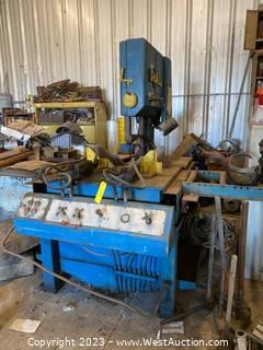 DoAll Model TF-14 Vertical Band Saw with (2) Roller Tables