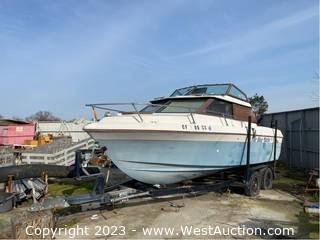 1980 Cruisers 20' Blue Marlin Boat with 1979 Vansen Boat Trailer