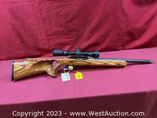 Ruger 10/22 Semi-Auto Rifle in 22LR (Custom Edition Laminated Stock) W/ 2x7 Target Scope