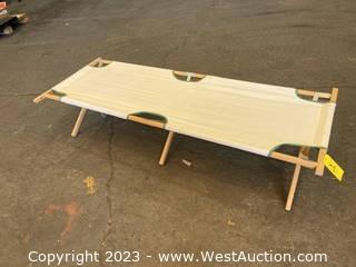 (4) White Collapsible Cots